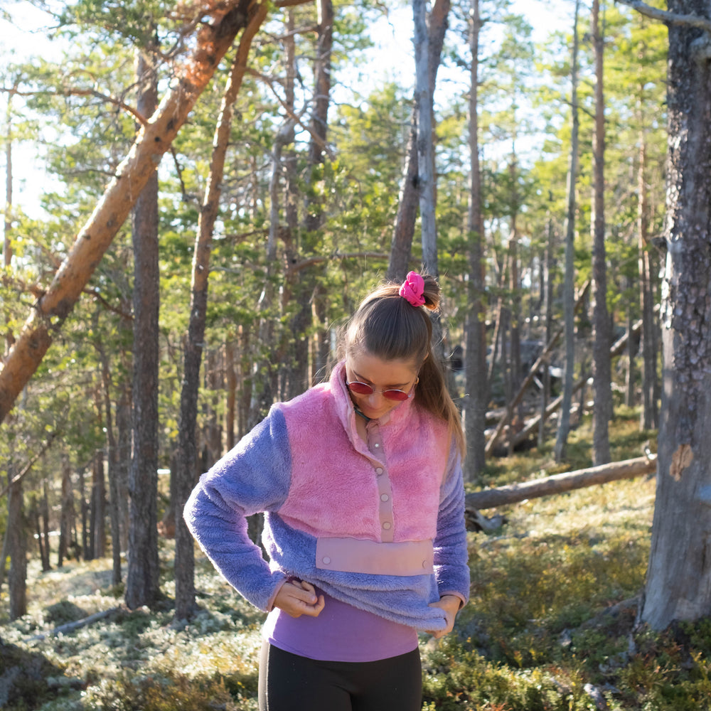 Cotton Candy Teddy Anorak - Purple