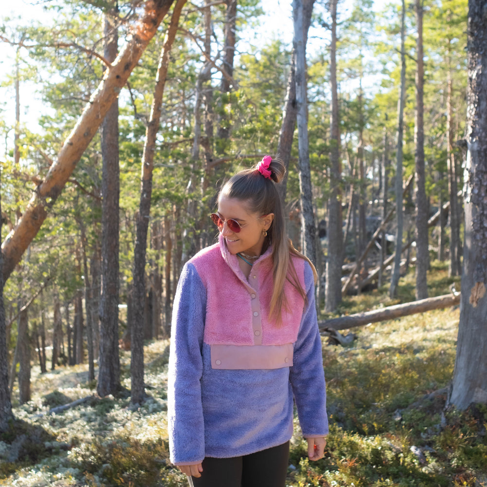 Cotton Candy Teddy Anorak - Purple