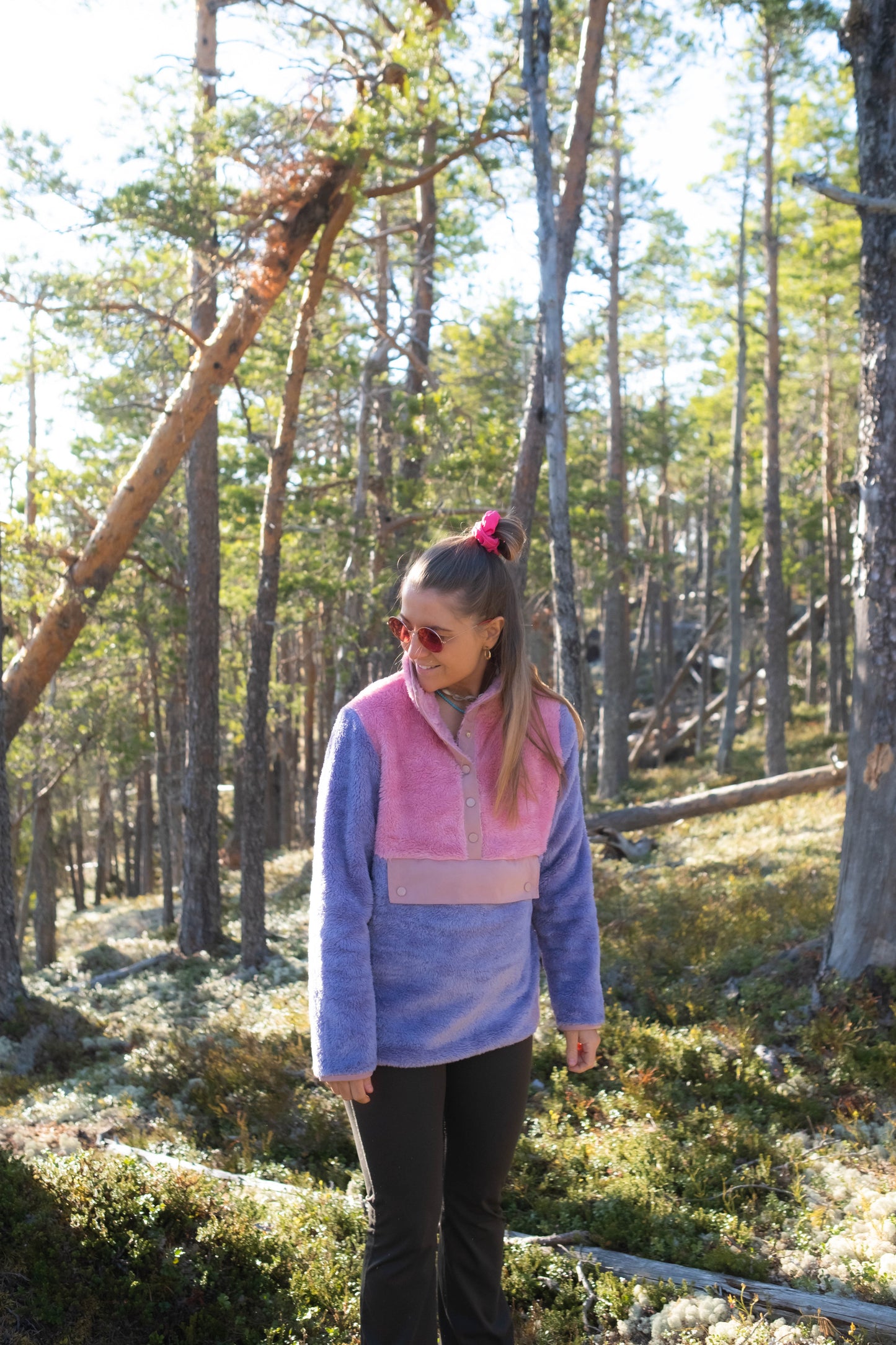 Cotton Candy Teddy Anorak - Purple